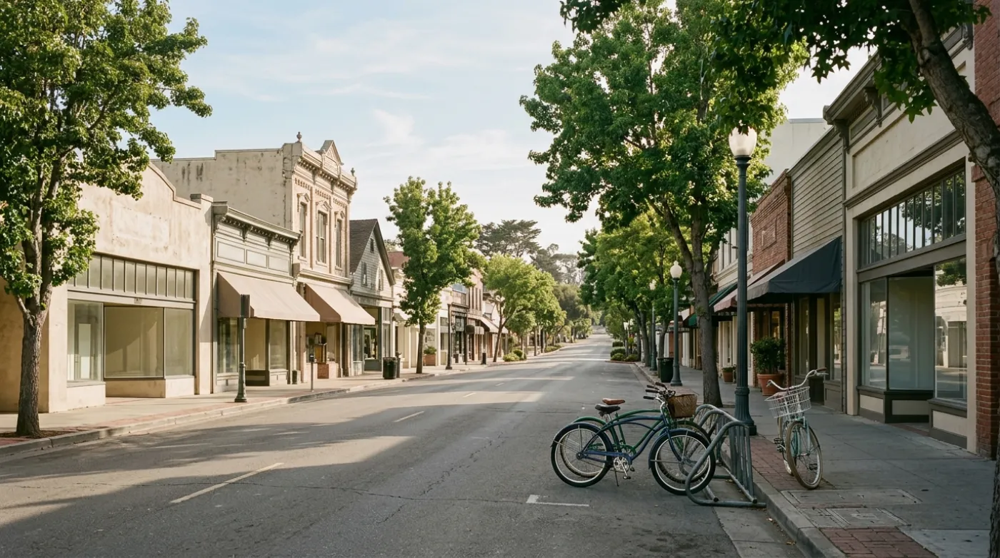 Downtown Santa Cruz in morning light