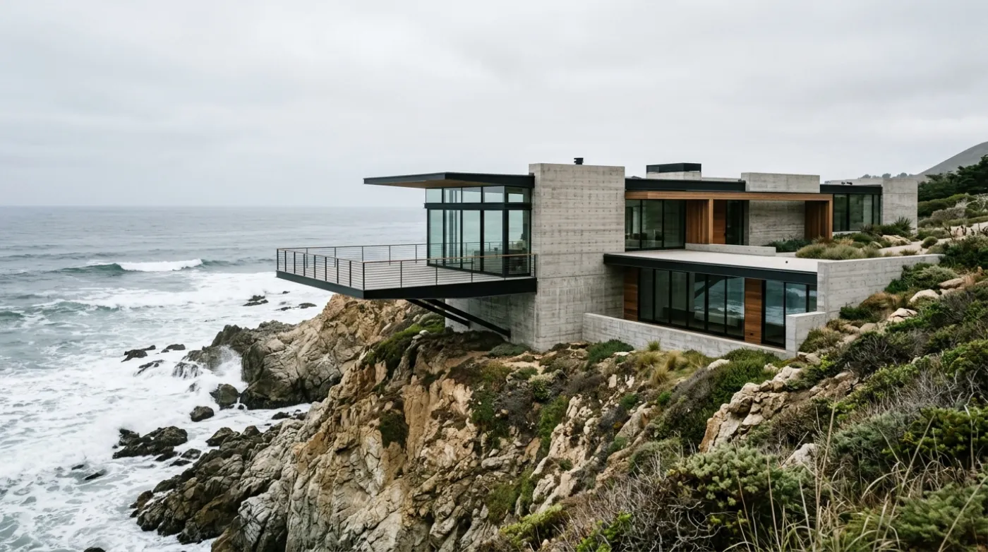 The Bluff Residence from the ocean side