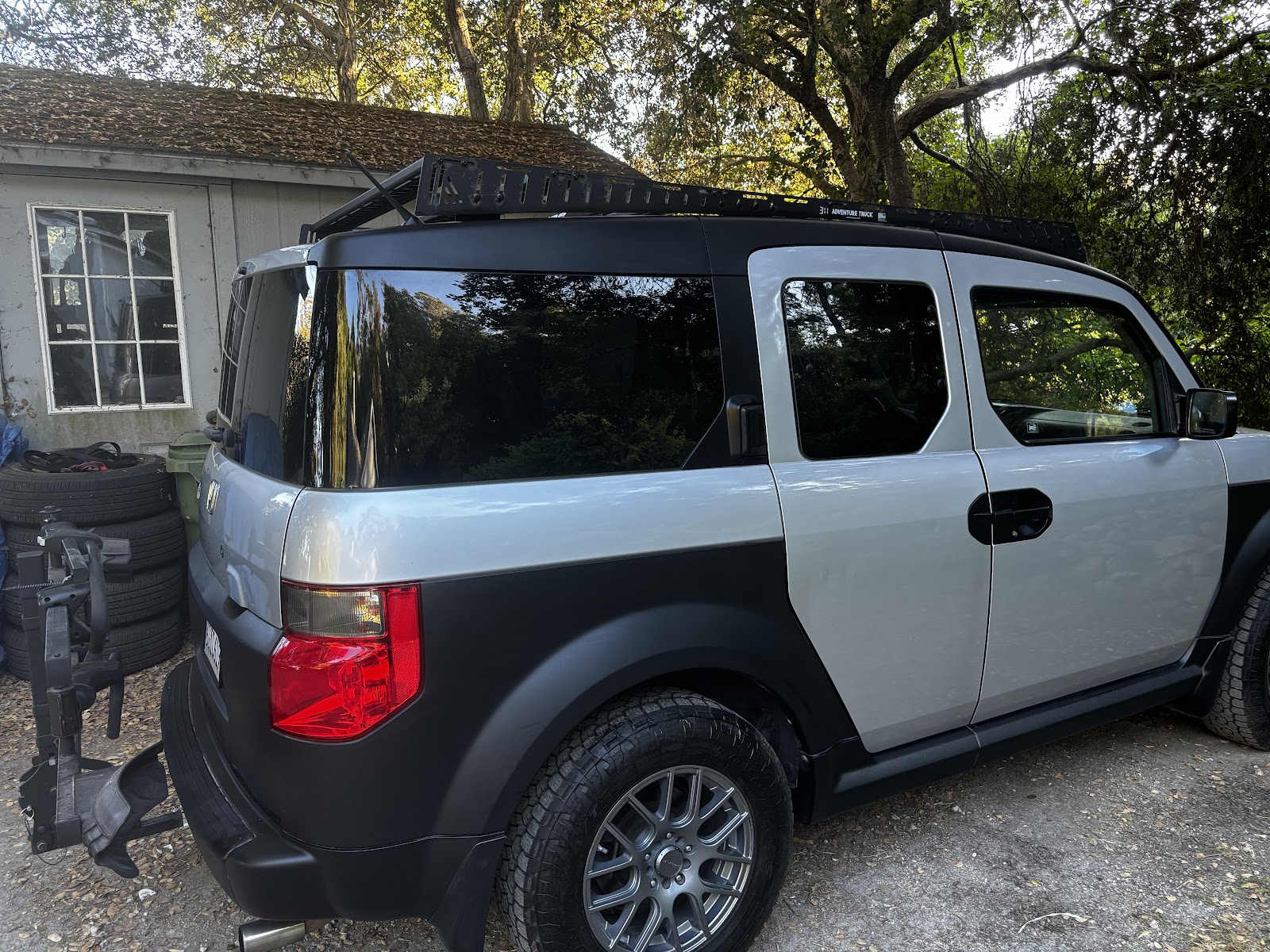 A Honda Element in for service