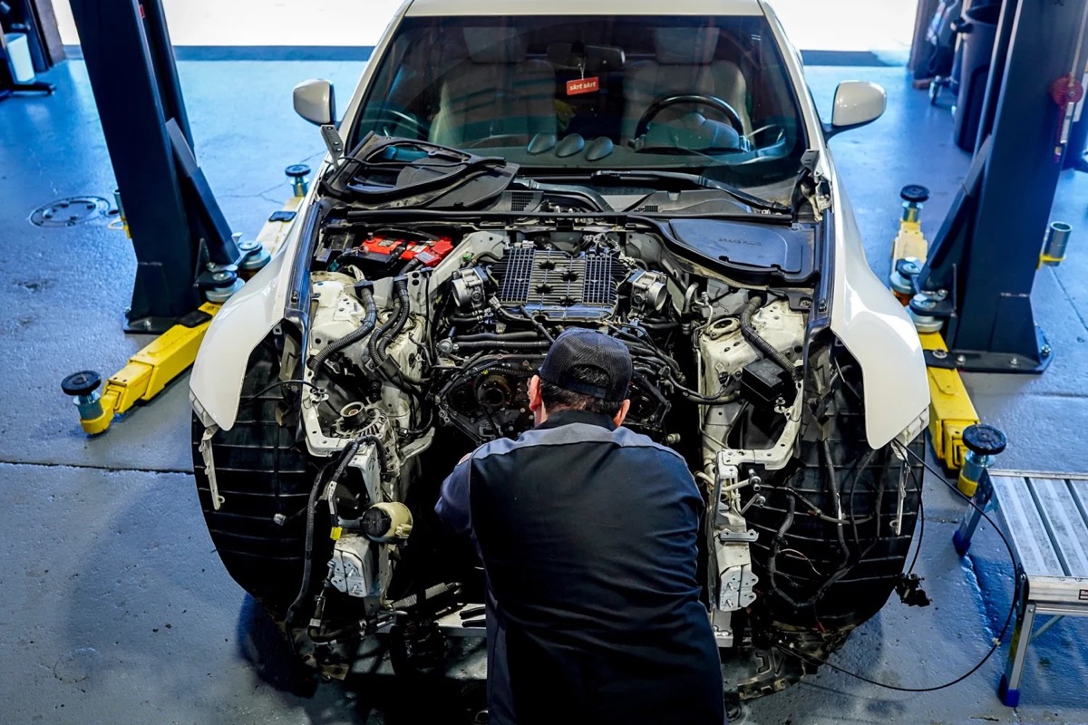Front end open, tech tracing the actual cause