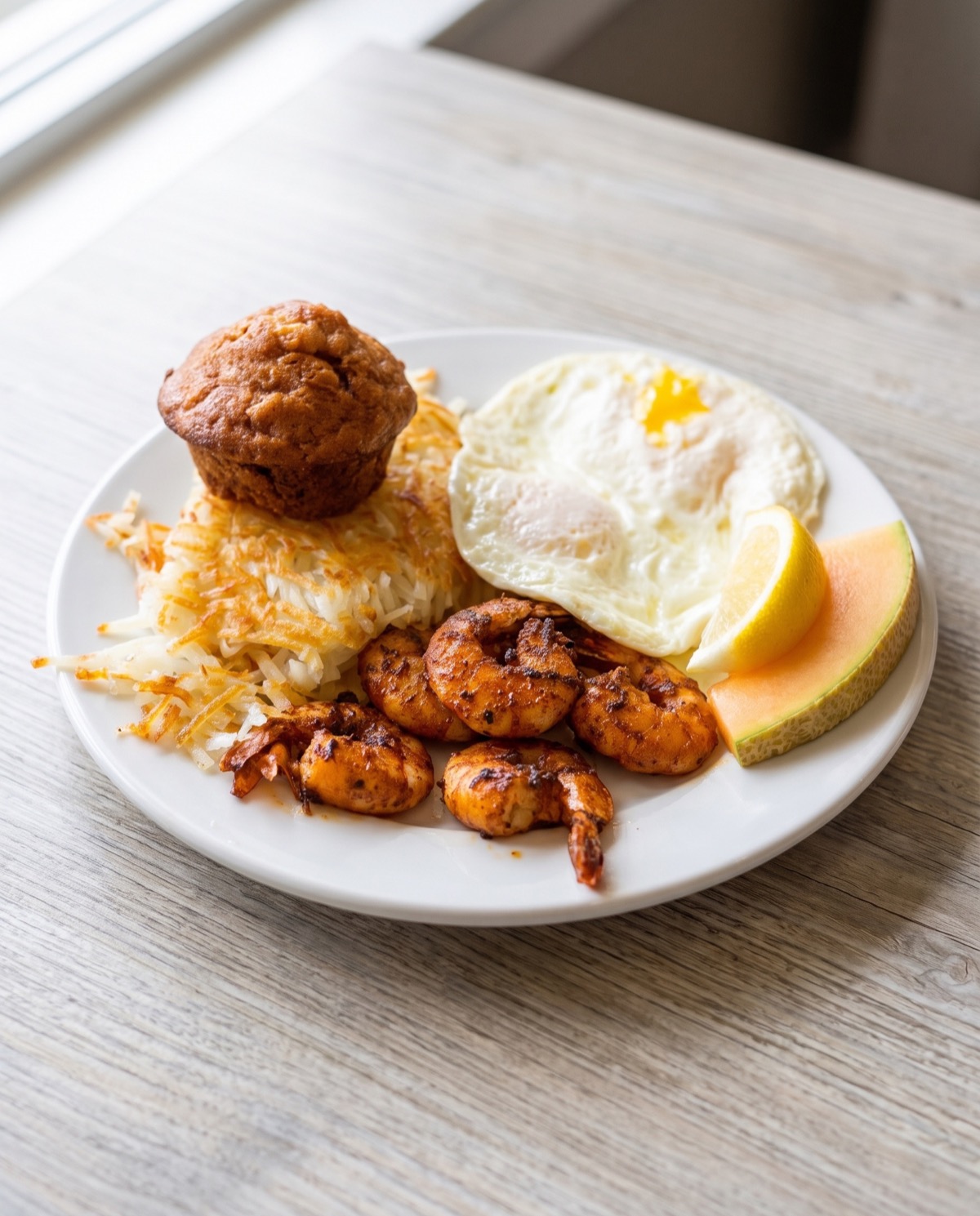 Moss Landing Café — Cajun Prawns & Eggs