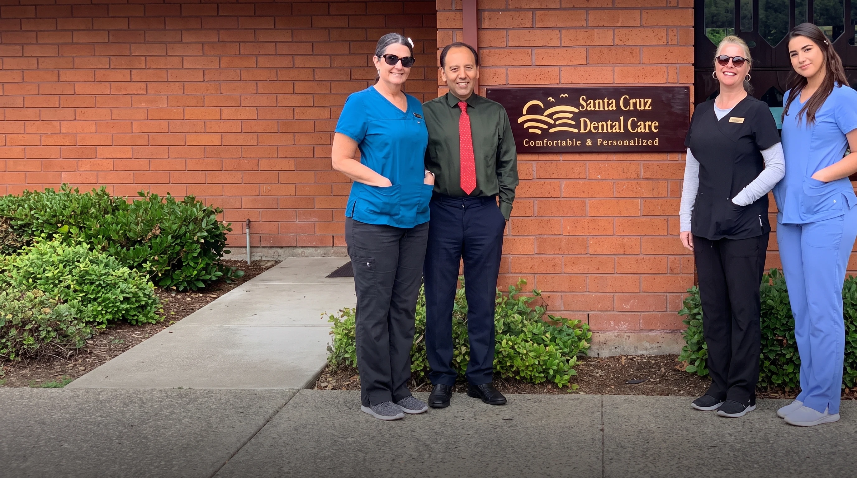 The Santa Cruz Dental Care team outside the practice