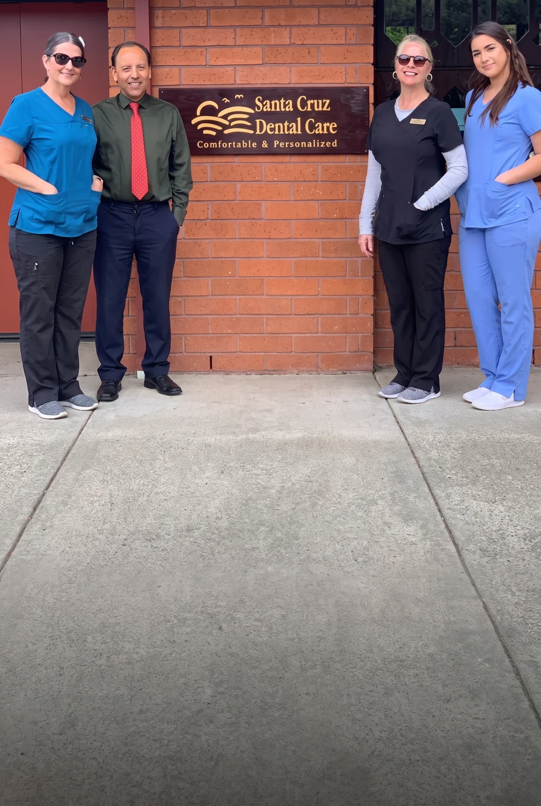The Santa Cruz Dental Care team outside the practice