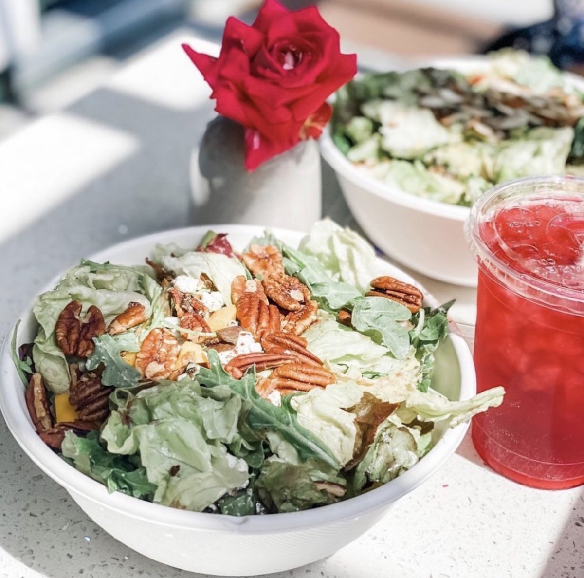 a salad in the sun