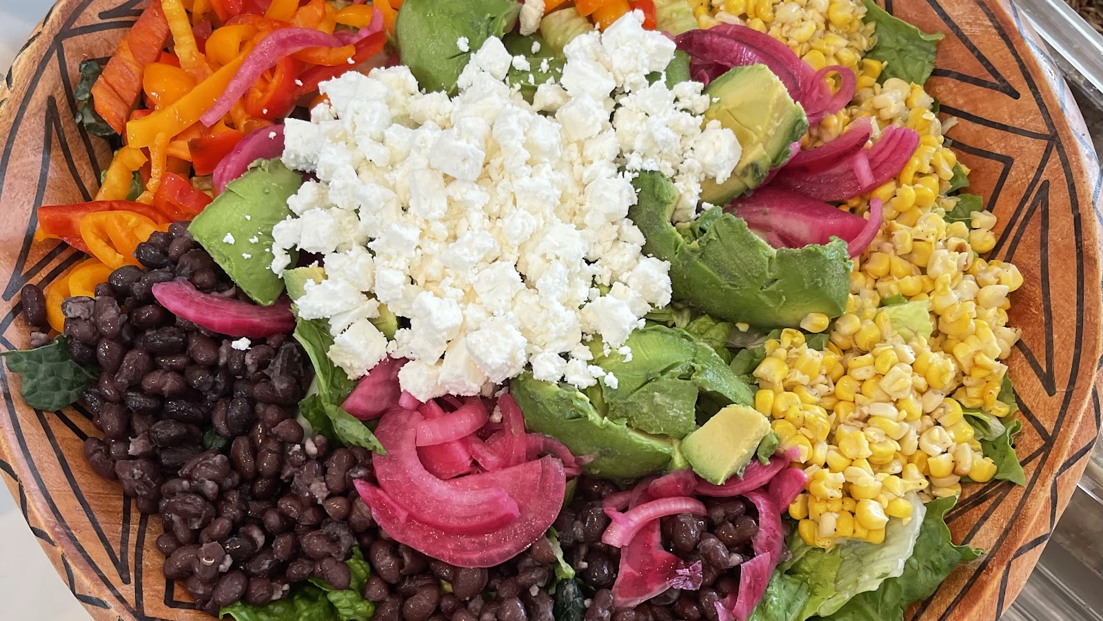 a loaded organic salad